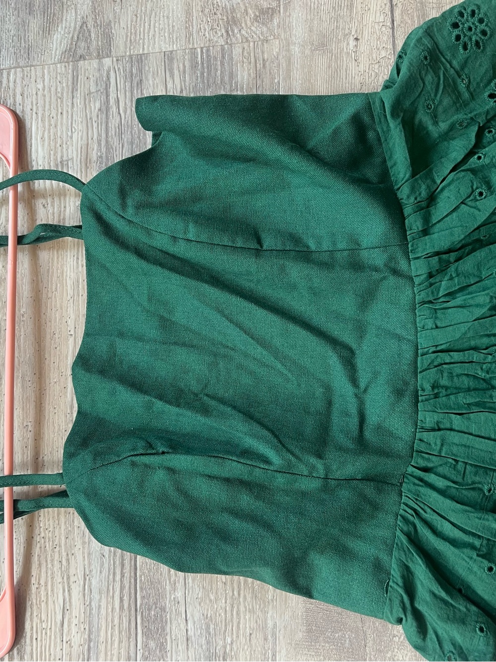 Emerald Green Sleeveless Ruffled Cropped Tank